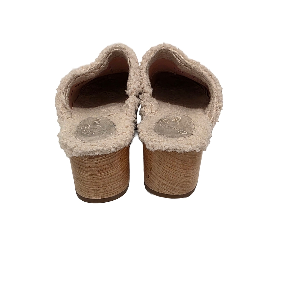 J. Crew Cream Faux Shearling Clogs Women's Size 7 - Picture 4 of 7